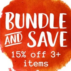 When you bundle 3 items it automatically takes 15% off. Pay & Buy